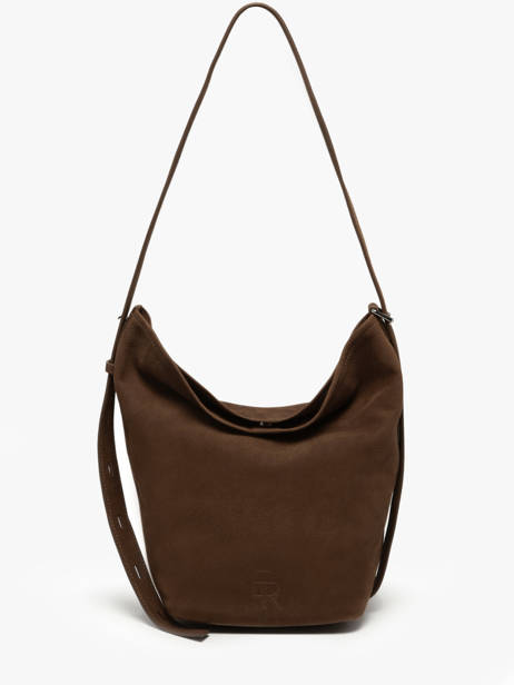 Cross Body Tas Cavalier Nubuck Leder Etrier Bruin cavalier nubuck ECAN126M